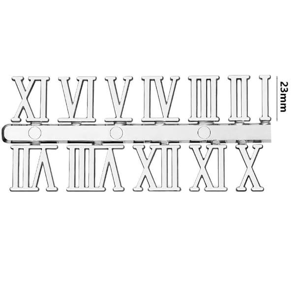 INF Hopeiset roomalaiset numerokellon numerot - 2,3 cm - Lahjapakkaus Hopea
