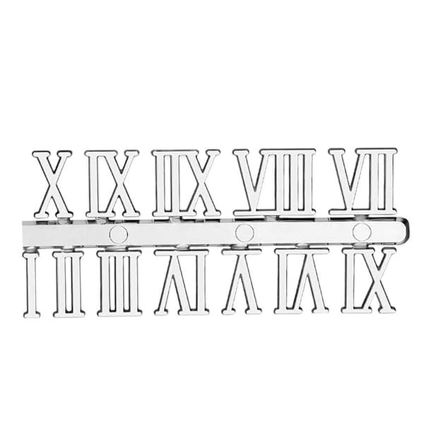 INF Hopeiset roomalaiset numerokellon numerot - 2,3 cm - Lahjapakkaus Hopea
