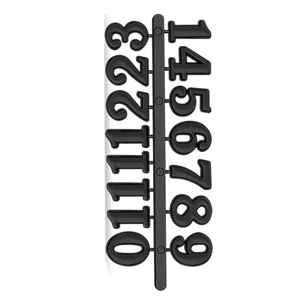 INF Kellon numerolevy - 2cm DIY roomalainen numerojoukko Musta