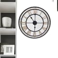 Miniatyrbillede 1 af 4: Vintage vægurs, 80 cm i diameter, elegant guldfinish, stille bevægelse