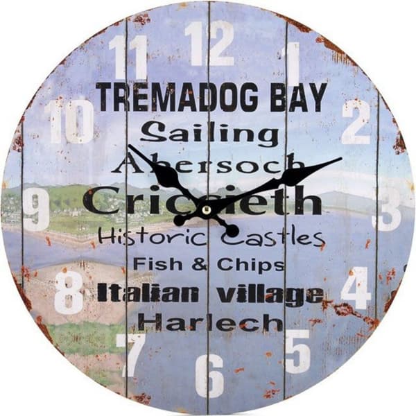 34CM VINTAGE Tremadog bay väggklocka - klocka