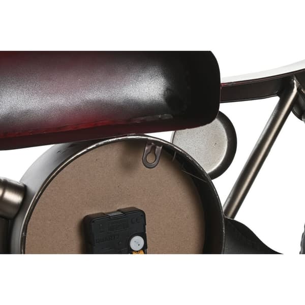 Veggklokke Home ESPRIT Rød Gyllen PVC Metall Moped Vintage 95 x 12 x 43,5 cm