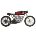 Miniatyrbilde 1 av 4: Veggklokke Home ESPRIT Rød Gyllen PVC Metall Moped Vintage 95 x 12 x 43,5 cm