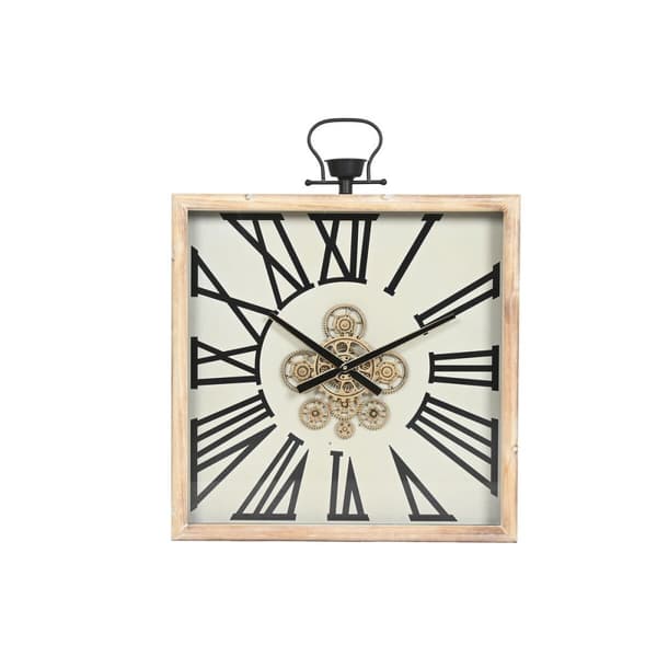 Vægur Home ESPRIT Hvid Natur Metal Fyr 60 x 8,5 x 73 cm