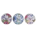 Miniatyrbilde 1 av 2: Veggklokke DKD Home Decor Flerfarget Kukat Tre MDF (34 x 4 x 34 cm) (3 enheter)