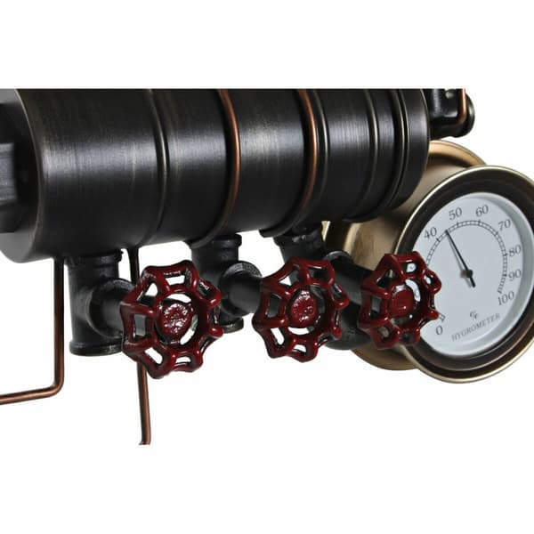Seinäkello DKD Home Decor Musta Punainen Rauta Kullattu (2 pcs) (46 x 13 x 58 cm)