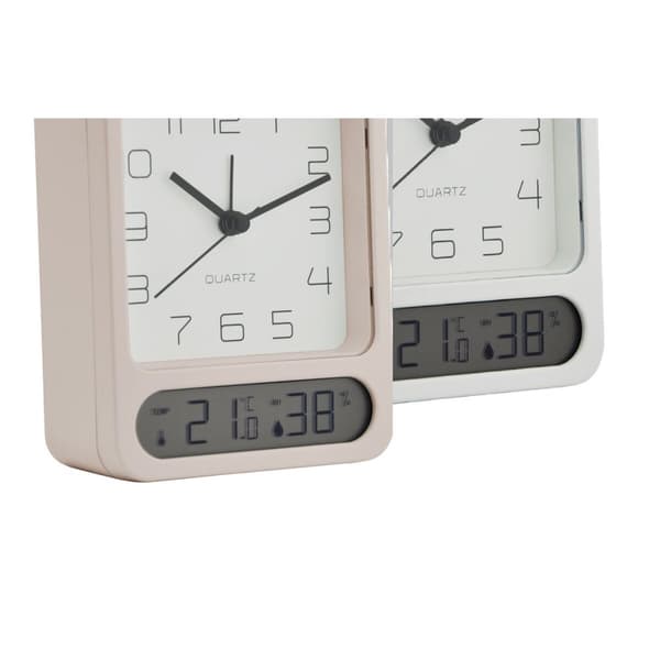 Asztali óra Home ESPRIT Vit (2 antal)