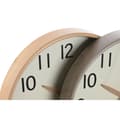 Pikkukuva 2 / 3: Seinäkello Home ESPRIT Beige Luonnollinen PVC Puu 30 x 4,7 x 30 cm (2 osaa)