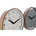 Miniatyrbillede 2 af 4: Vægur Home ESPRIT Hvid Beige Grå PVC 30 x 4 x 30 cm (3 enheder)