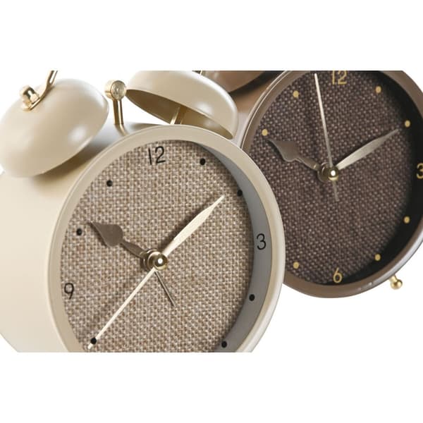 Namizna ura Home ESPRIT Brun Beige (2 enheder)