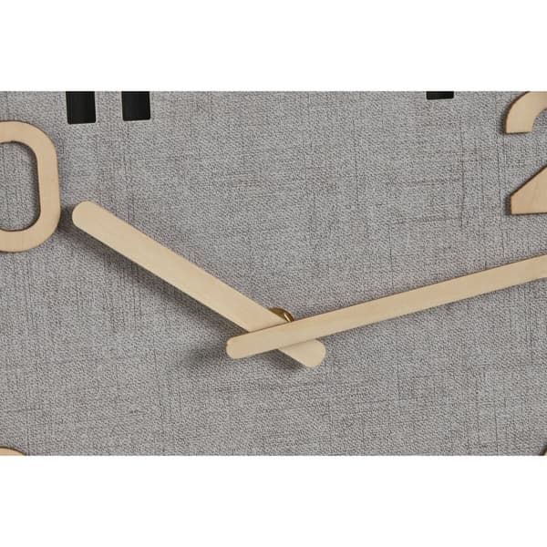 Väggklocka Home ESPRIT Grå Naturell Trä MDF 30 x 5 x 30 cm (2 antal)