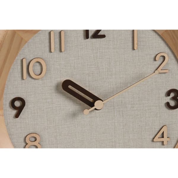 Väggklocka Home ESPRIT Beige Naturell Trä 30 x 5 x 30 cm (2 antal)