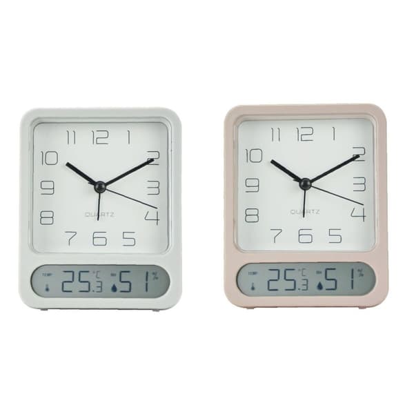 Asztali óra Home ESPRIT Vit (2 antal)