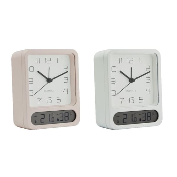Namizna ura Home ESPRIT Hvid (2 enheder)