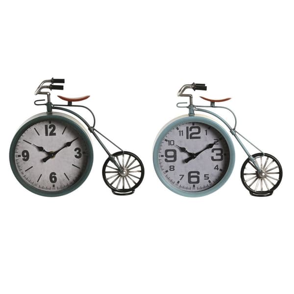 Stalinis laikrodis DKD Home Decor Sininen Vihreä Polkupyörä Vintage (2 osaa)