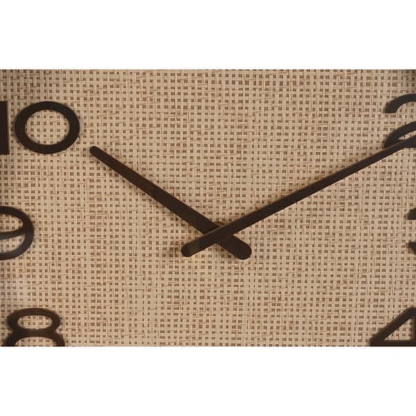 Väggklocka Home ESPRIT Brun Naturell Trä Rattan 40 x 5 x 40 cm (2 antal)