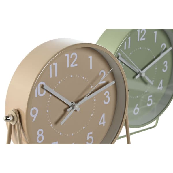 Namizna ura Home ESPRIT Beige (2 enheder)