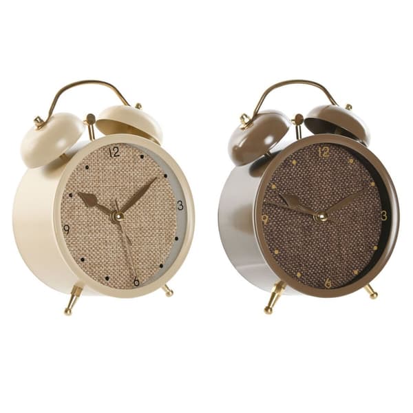 Namizna ura Home ESPRIT Brun Beige (2 enheder)