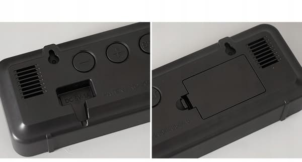 LED-VÄGGKLOCKA Temperatur FUKTIGHET 12/24 SPEGEL Grön DIMMER