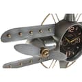 Miniatyrbild 2 av 4: Väggklocka Home ESPRIT Gyllene Silvrig Metall Flygplan Vintage 77,5 x 15 x 46 cm