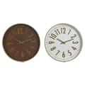 Miniatyrbild 1 av 4: Väggklocka Home ESPRIT Vit Brun Gyllene PVC 45 x 4 x 45 cm (2 antal)