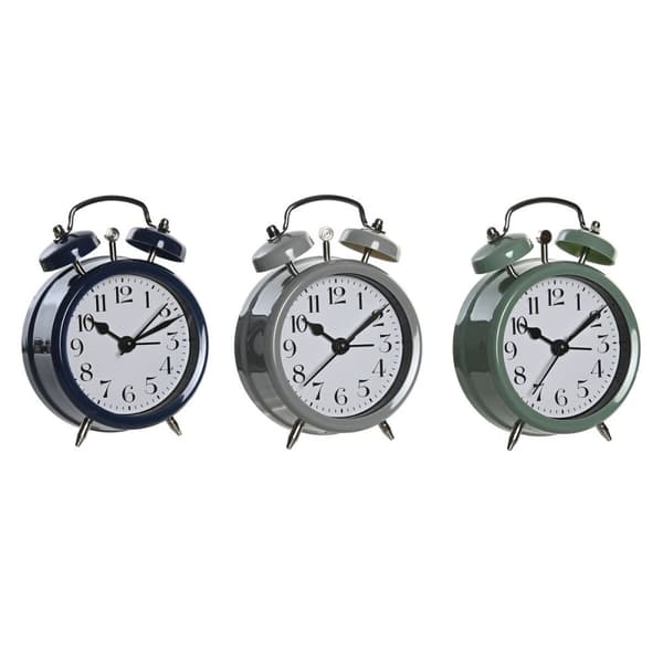 Väckarklocka DKD Home Decor Blå Grön Grå Vintage (3 antal)