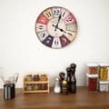 Miniatyrbild 1 av 2: Vintage väggklocka färgrik 30 cm