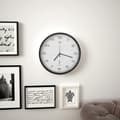 Miniatyrbild 2 av 2: Radiostyrd väggklocka Quartz-urverk 31 cm vit & svart