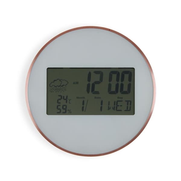 Väggklocka Versa Vit Plast Minimalistisk 2,8 x 25 x 25 cm