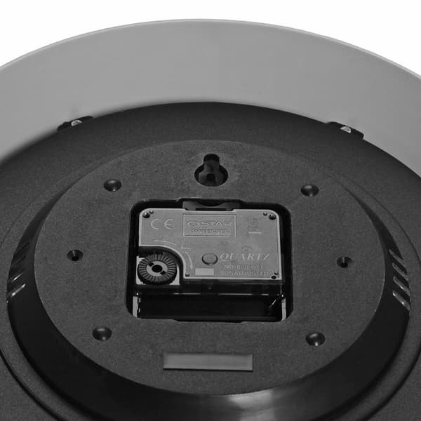 Veggklokke Versa Hvit Svart Plast