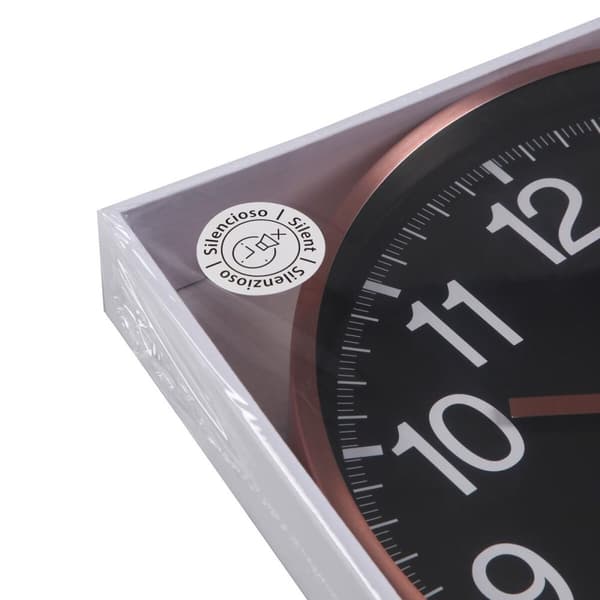 Veggklokke Versa Svart Metall