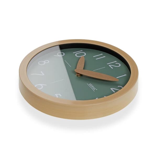 Väggklocka Versa Grön Plast Minimalistisk 4,1 x 30 x 30 cm