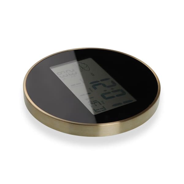 Väggklocka Versa Svart Plast Minimalistisk 4,1 x 30 x 30 cm