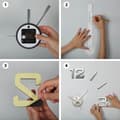 Miniatyrbillede 3 af 4: Vægur Versa Sølvfarvet polypropylen