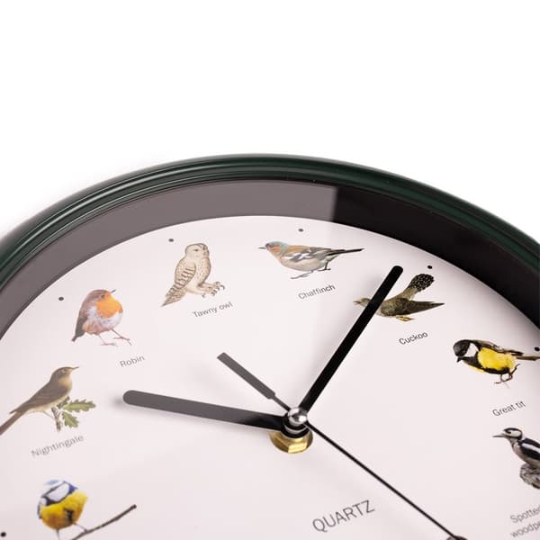 Nexxt Vogelklok – Fågelsångsklocka med 12 fågelläten – Ø25 cm – Mörkgrön