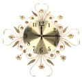 Miniatyrbillede 3 af 4: Metalvægur, 34,6 cm i diameter, blomsterdesign, moderne stil,14 tommer