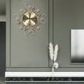 Miniatyrbillede 2 af 4: Metalvægur, 34,6 cm i diameter, blomsterdesign, moderne stil,14 tommer