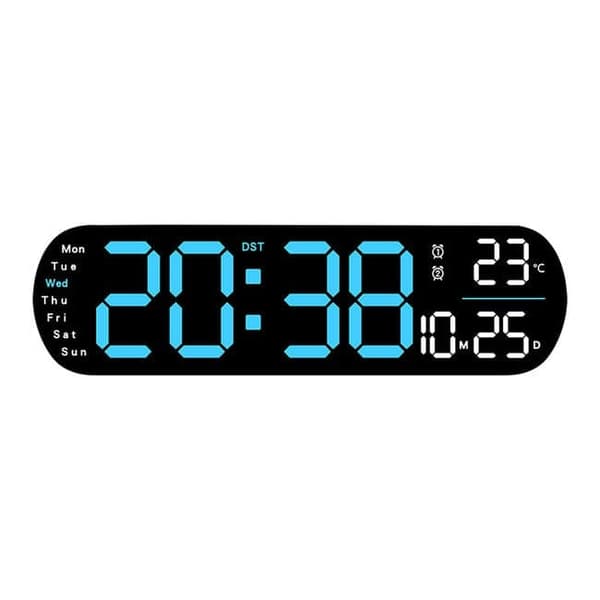 OBOSOE LED digitalt vægur – med temperatur, dato