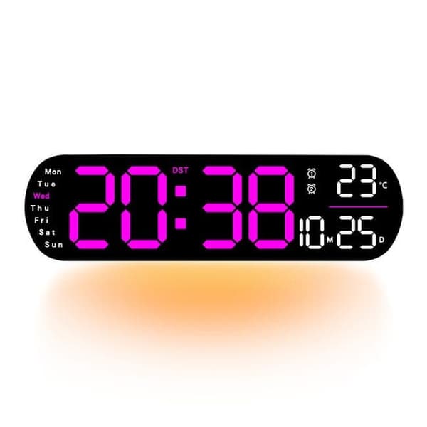 OBOSOE LED digitalt vægur – med temperatur, dato