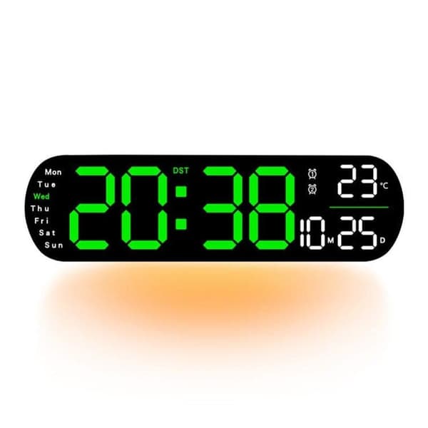 OBOSOE LED digitalt vægur – med temperatur, dato