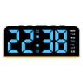 Miniatyrbillede 1 af 10: LED-ur Digitalt vækkeur Stort display Dato Temperatur vækkeur - Sort med blåt lys