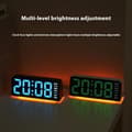 Pikkukuva 9 / 10: LED-kello digitaalinen herätyskello suuri näyttö päivämäärä lämpötila herätyskello - Musta/Oranssi valo