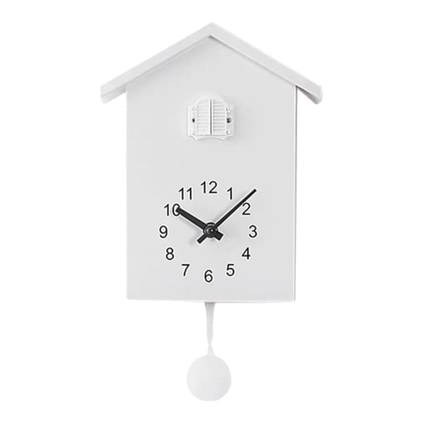Kuckucksklocka, Intelligent Tidsförvaltning, Låg Buller, Modern Design,Vit