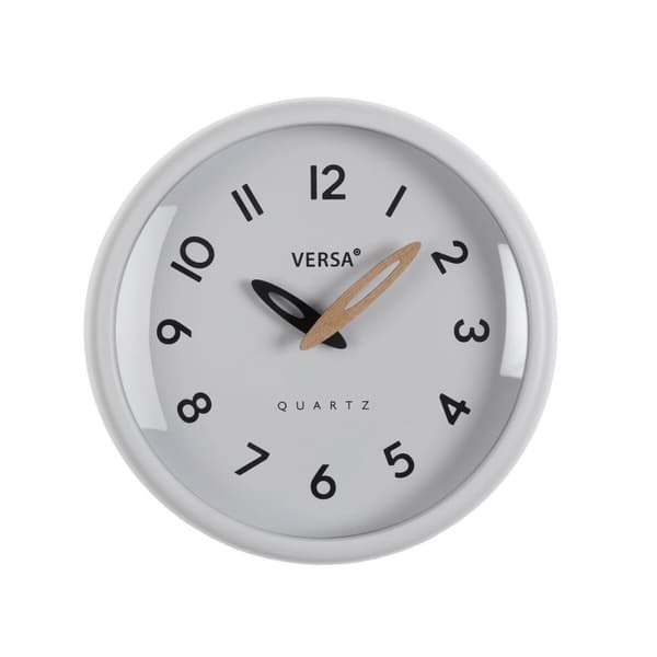 Väggklocka Versa Vit Plast