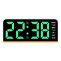 Miniatyrbild 1 av 10: LED-klocka Digital Väckarklocka Stor Display Datum Temperatur Väckarklocka - Vit / Ljusgrönt Ljus