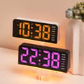 Miniatyrbillede 4 af 10: LED-ur Digitalt vækkeur Stort display Dato Temperatur vækkeur - Hvidt / Lyserød lys