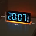 Miniatyrbillede 9 af 10: LED-ur Digitalt vækkeur Stort display Dato Temperatur vækkeur - Hvidt / Lyserød lys