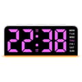 Miniatyrbillede 1 af 10: LED-ur Digitalt vækkeur Stort display Dato Temperatur vækkeur - Hvidt / Lyserød lys