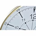 Miniatyrbild 2 av 3: Väggklocka DKD Home Decor Glas Gyllene Metall Vit Kompass (60 x 3 x 60 cm)
