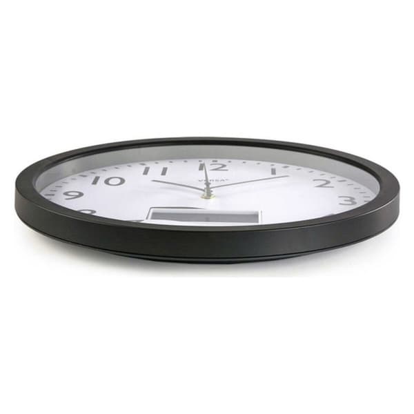 Väggklocka Versa Svart Plast Minimalistisk 4 x 35 x 35 cm